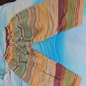 Urban Outfitters Out From Under Striped Multicolor Ankle/Barrel Pants